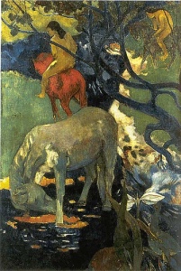 Paul Gauguin (1848-1903)Le cheval blanc1898Huile sur toileH. 140 ; L. 91,5 cm© RMN-Grand Palais (Musée d'Orsay) / Gérard Blot